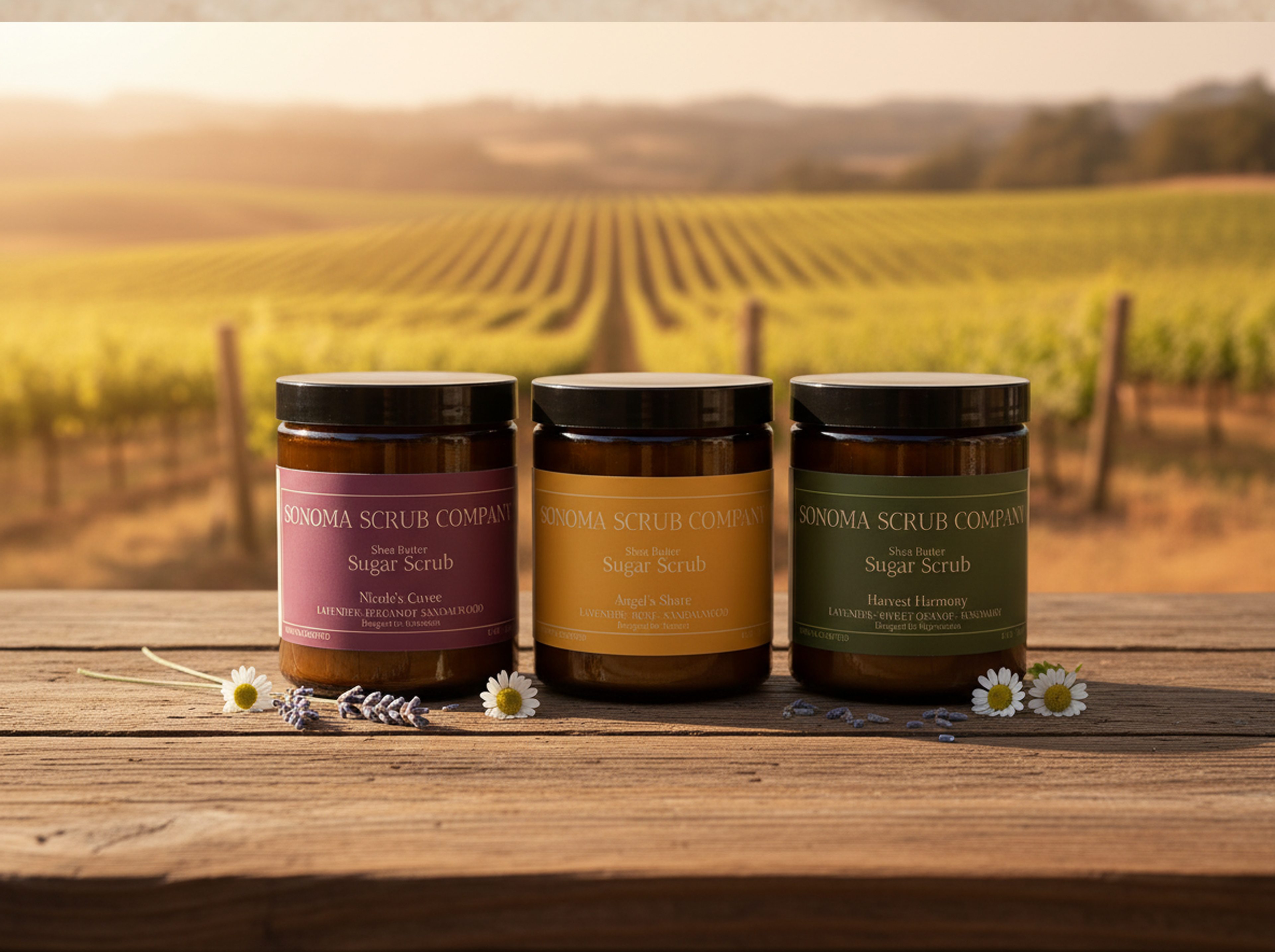 Shea Butter Sugar Scrub-8oz Trio